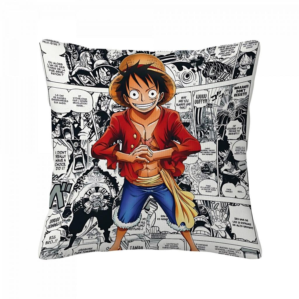 Federa Cuscino Monkey D Luffy One Piece Esclusiva per Fan Anime Edizione Limitata Decorazione a Tema Tesoro per Camera da Letto Stanza del Dormitorio