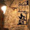 Halloween Silhouette Metallschild, Hexe Metall-Silhouette, Hexe Silhouette Gartenschild, Umriss Wanddeko, Metall, für Halloween-Deko