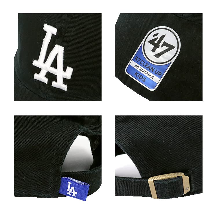 47 Major League Baseball Low Profile Baseball Boys Los Angeles Black [47] Kids' Cap, Logo, Cap, Cap, & Girls, Brand Dodgers, [Item]
