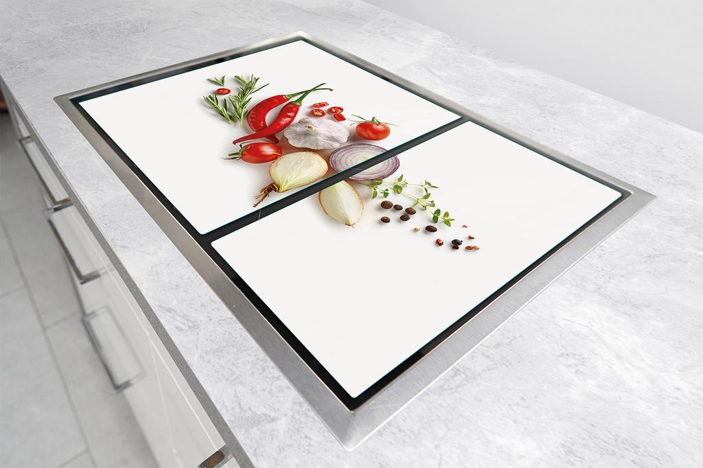 SZKLANA PŁYTA OCHRONNA NA KUCHENKĘ 75x52 WARZYWA