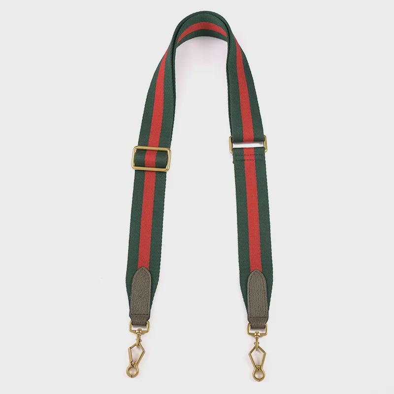 G-Chi Verstellbarer Canvas-Gurt Schultergurt, 3,8CM, Grün und Rot, F-46, Crossbody-Ersatz.