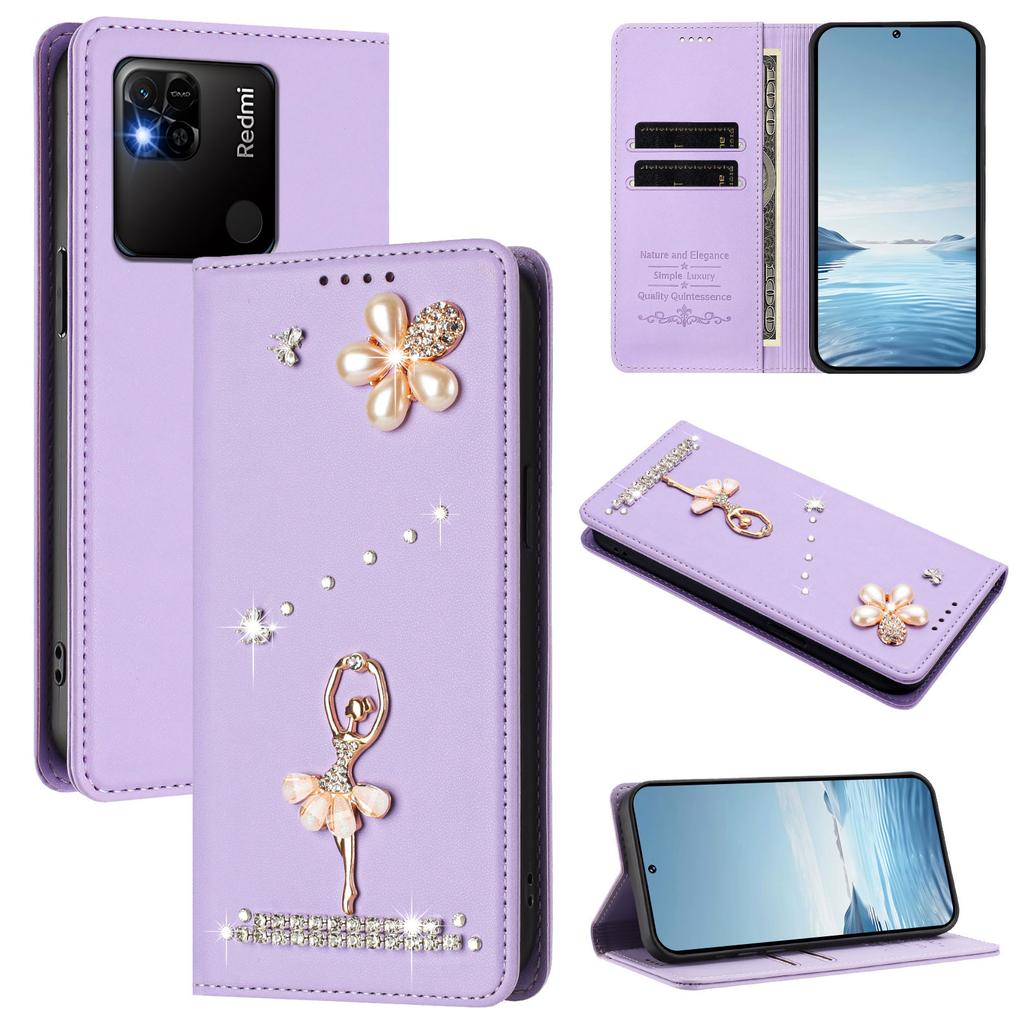 Luxury Diamond Cute Cards Solt Wallet Leather Phone Case For Redmi Note 15 14 Pro Plus 13 14C 13C Flip Pocket Kickstand Cover