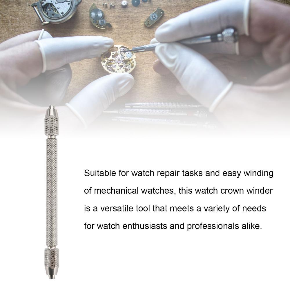 Steel Dual Head Chrome Steel Watch Winding Chuck Watch Store Daily Repair Work