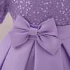 Sequin Princess Puff Sleeve Flower Girl Party Dress for Toddlers and Babies