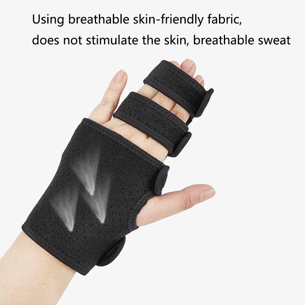 Locking Double Fingers Splint Adjustable Hand Support Brace Universal Stabilizer Wrap  Fracture