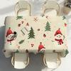 Christmas Pattern Design Table Cloth Party Decor Dining Room Home Kitchen Patios Waterproof Stain-Proof Table Cloth