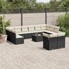 VidaXL Garden Lounge Set with Cushions 13 Pcs Black Wicker 3250275