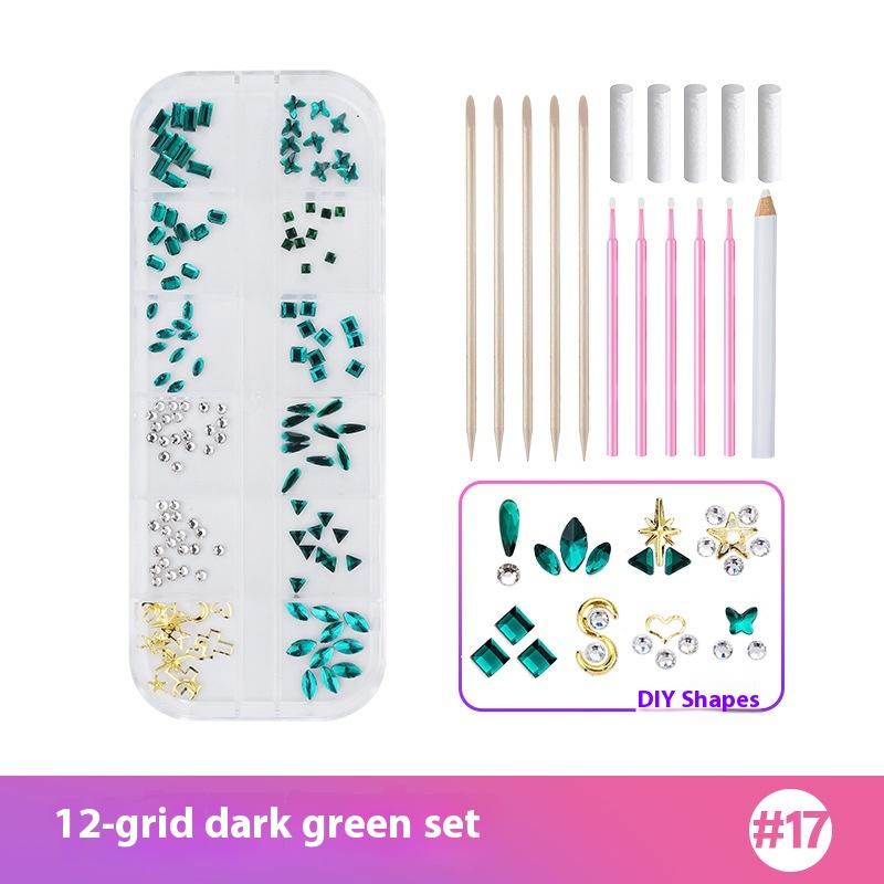 1 Set Dental Tooth Gems Crystal Diamond Heart Round Shaped Ornament Diy Tools Various Shapes Color Teeth Jewelry Denture