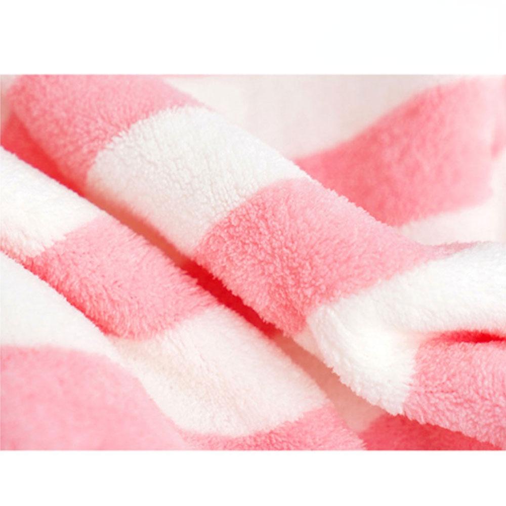 1PC Microfiber Strong Absorbent Microfiber Dry Hair Towel Absorbent Quick Dry Striped Shower Cap