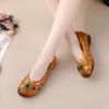 Johnature Versatile Flat Sandals Ethnic Style Genuine Leather Soft Sole Hollow Breathable Women's Shoes