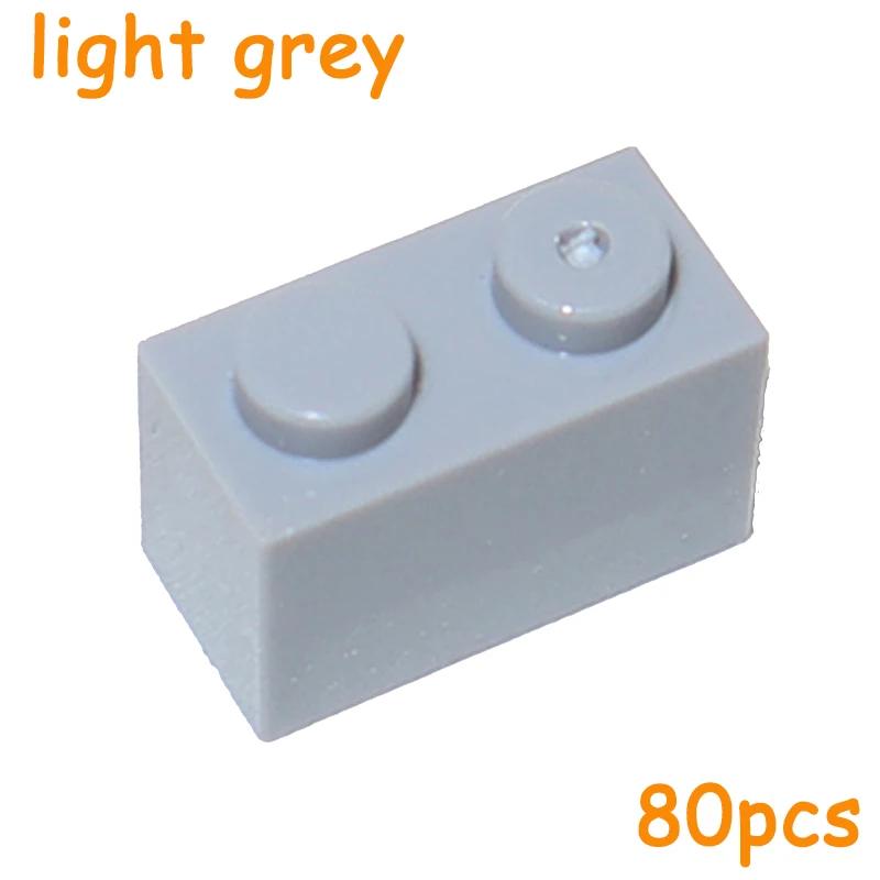 Non-Toxic 80Pcs 3004 3065 1X2 Bricks Dots Thick Moc Assemble Particles 1*2 Building Blocks Diy Educational Creative Toy For Kids