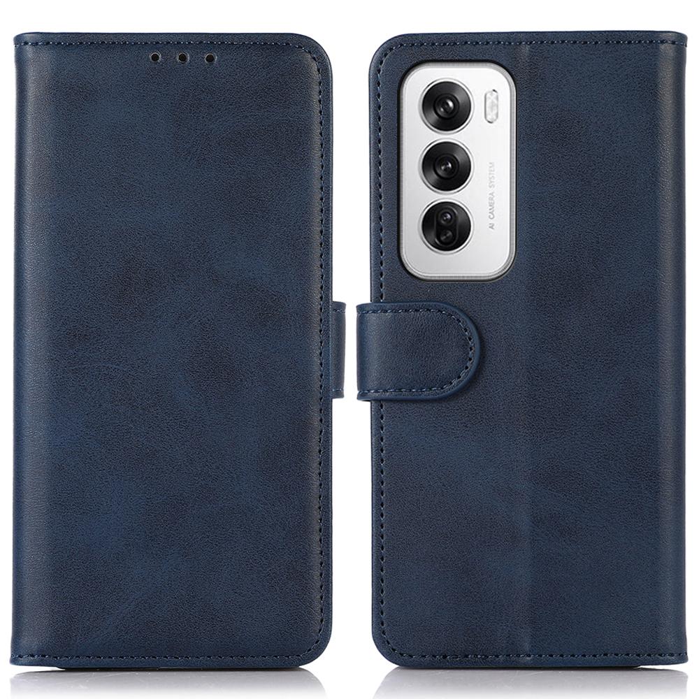 For Oppo Reno12 5G (Global) Case Cowhide Texture Leather Wallet Phone Cover A