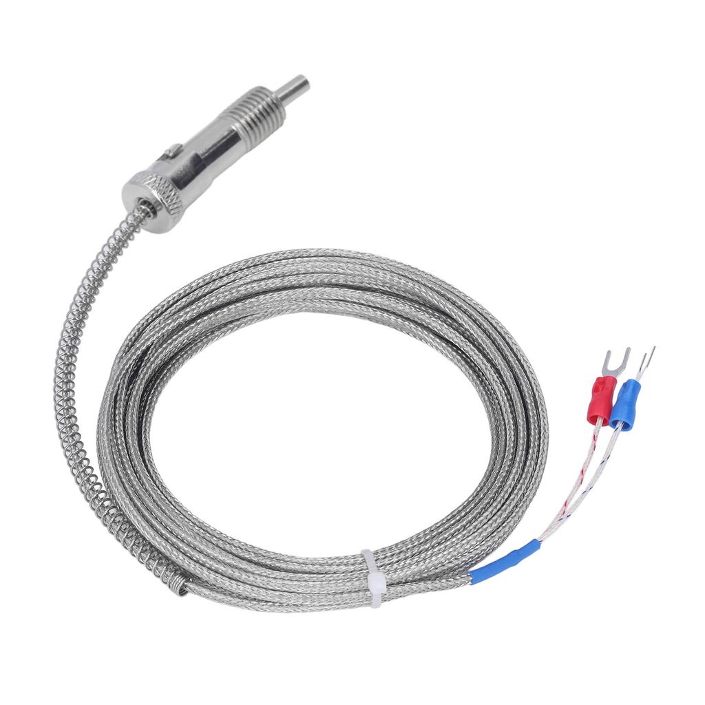 BERM K Type Thermocouple Compression Spring Temperature Gauge Sensor Probe 0‑400 Celsius  M12 5meter