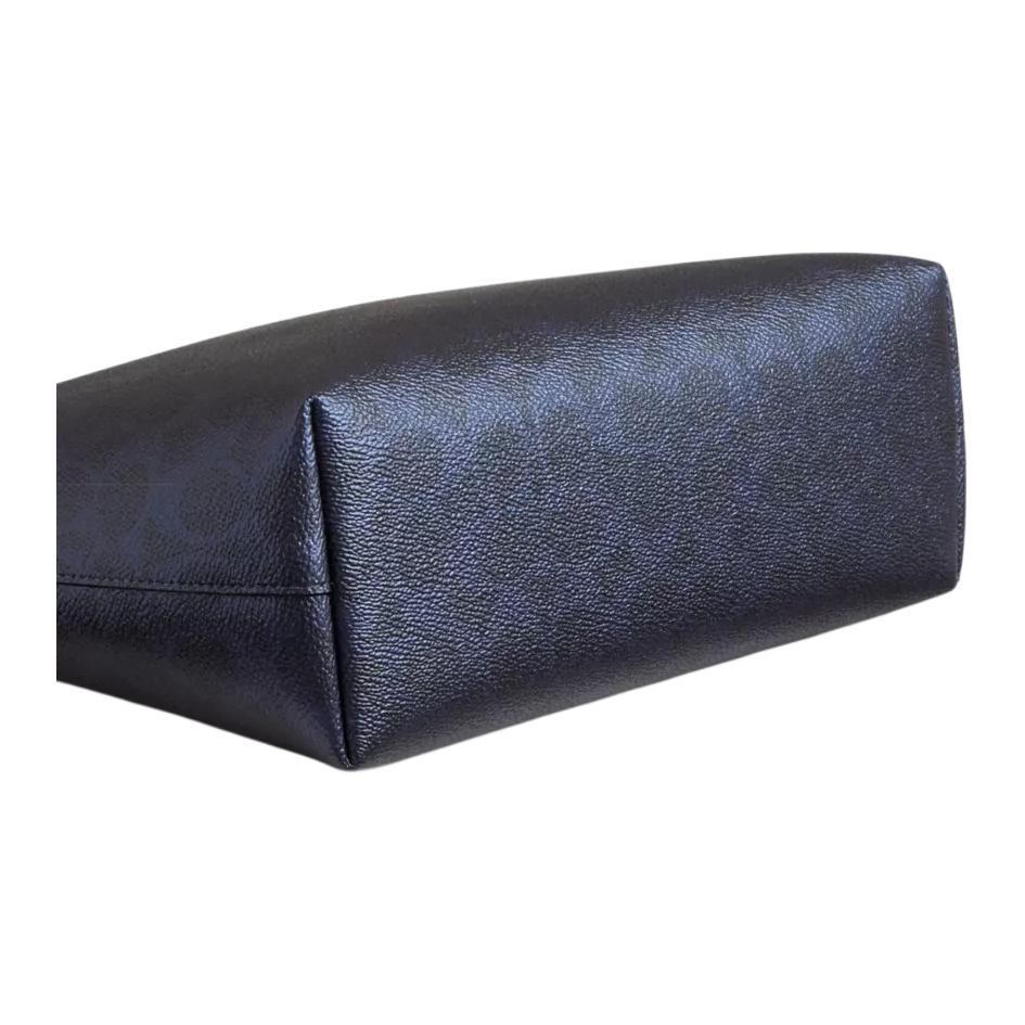 Coach Fiona beschichtetes Canvas und Glattleder Umhängetasche Mittel Damen Marineblau CW396-SBLNV