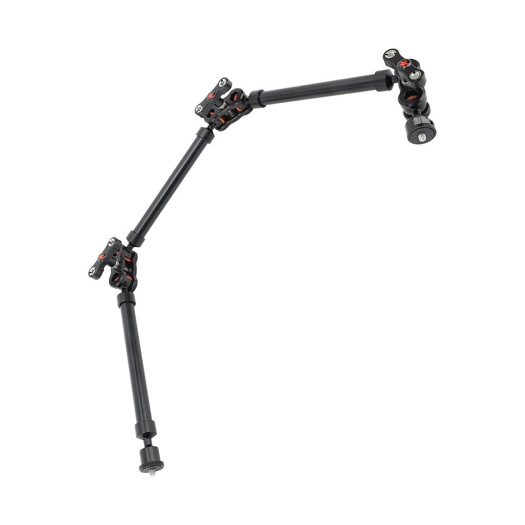 755mm Universal Arm Stand 3 Sections Adjustable Photography Extension Support for Camera Light Microphone Phone Clip