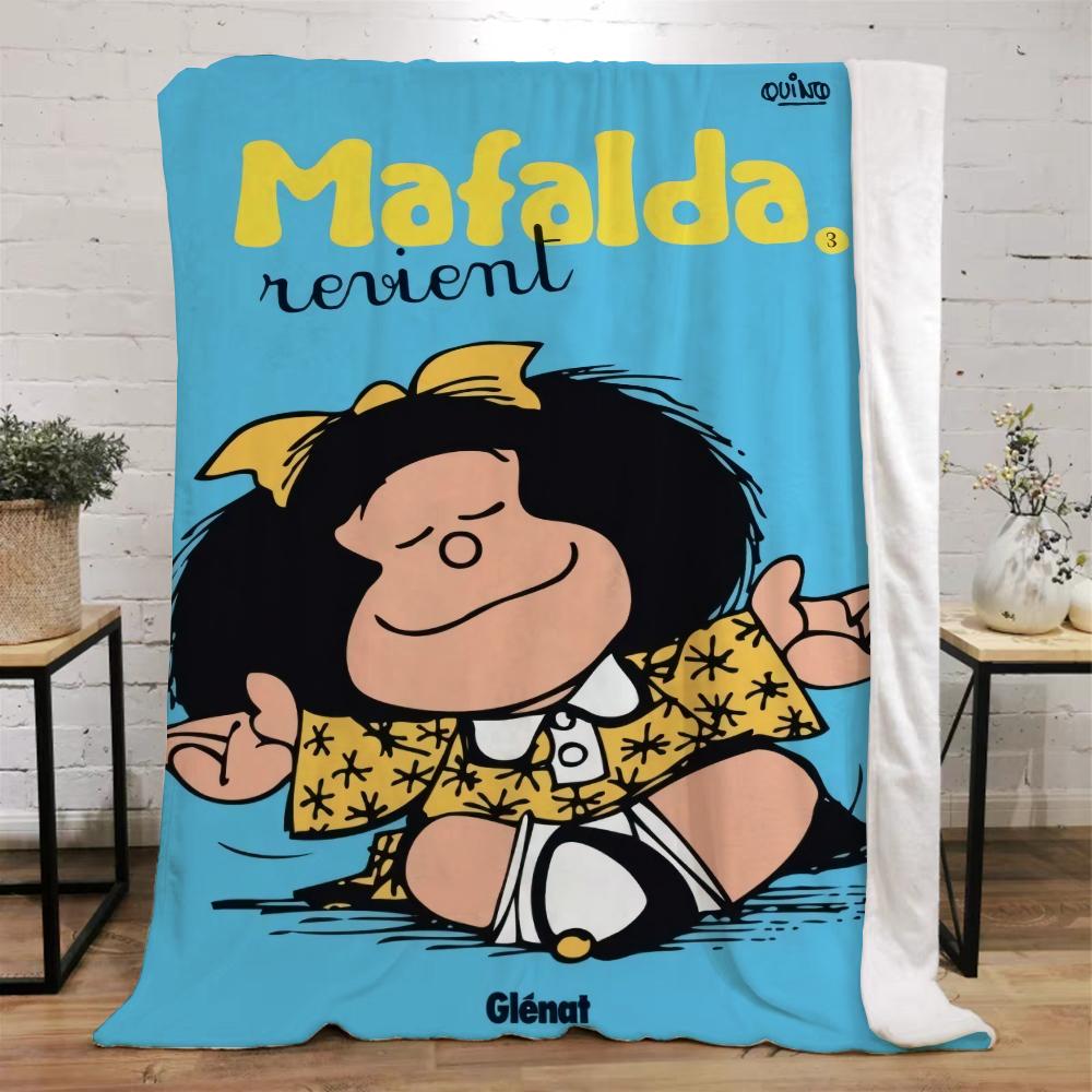 Mafalda Funny Blanket for Sofas Custom Blankets Sofa Decoration Bed Throw Luxury Bedding Knitted Plaid Beach Towel Home Interior