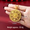 Vietnam Heritage Eight Treasures Compass Necklace – Hollow Fu Character Round Pendant, Long-Lasting Color Jewelry