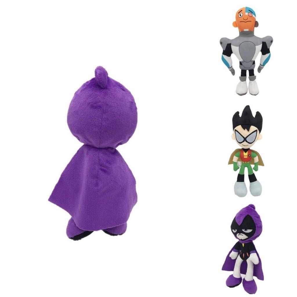 Adorable 10-inch Teen Titans Go Plush Toy Collection Featuring Robin Raven Cyborg