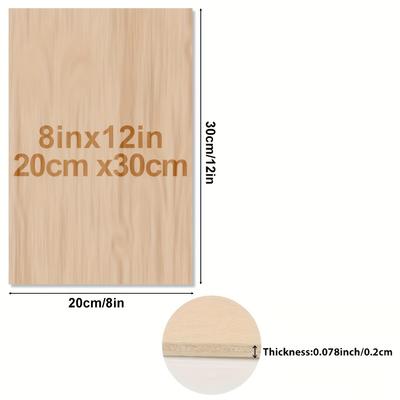 4/8/12 Pieces of Wood for Crafts 20*30cm 2mm Thick Plywood with Smooth Surface Square Board Laser Cutting Architectural Model