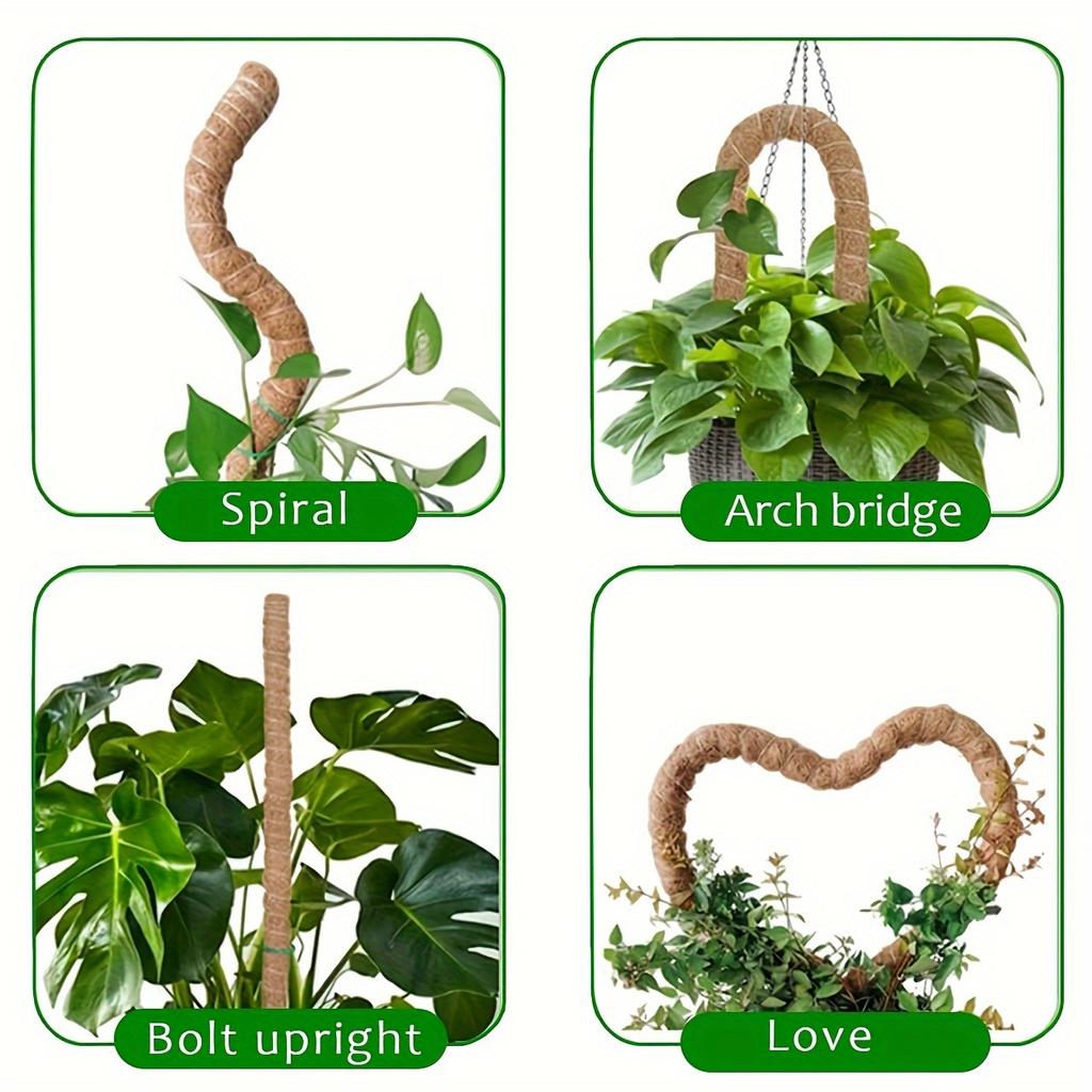 Moss Poles for Climbing Plants Monstera, Indoor Deformable Climbing Plant Stakes,Garden Trellis Plant Stick Stakes for Potted Plants Like Vine Orchid