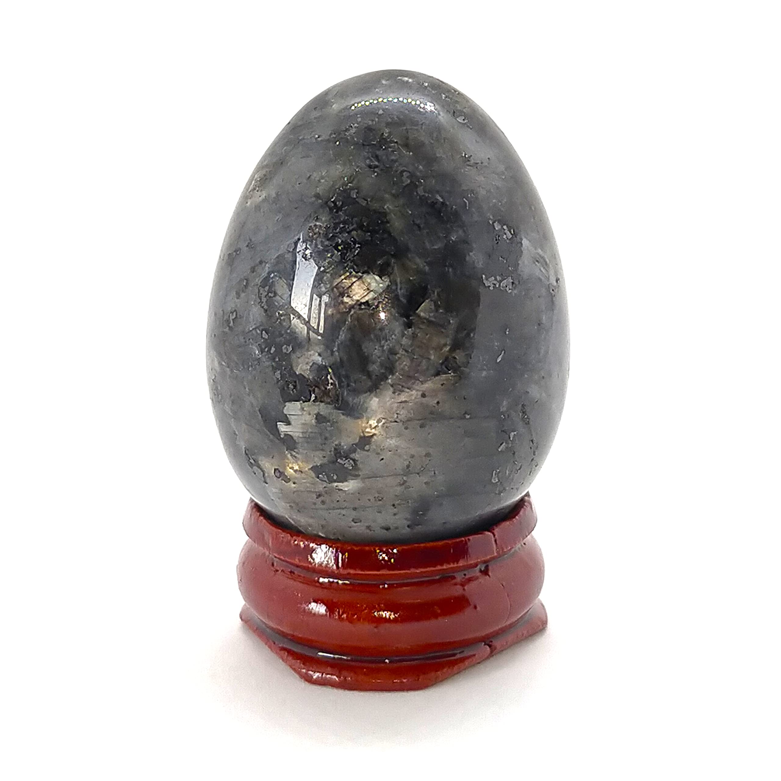 

Минеральный образец 30x40мм Форма яйца (Лабрадорит (черный))