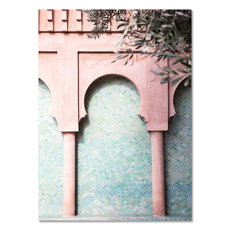 Islamic Building Wall Art Posters Nordic Architecture Canvas Paintings Landscape Plant Pictures Travel Prints Ramadan Home Decor