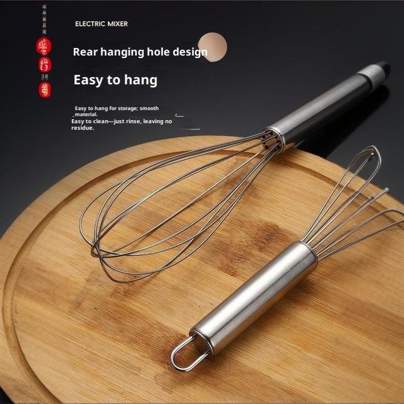 Hand Mixer Whisk Egg Beater Stainless Heavy Duty Whisk Mixer For Baking Kitchen Tool Stainless Steel Manual Egg Whisk