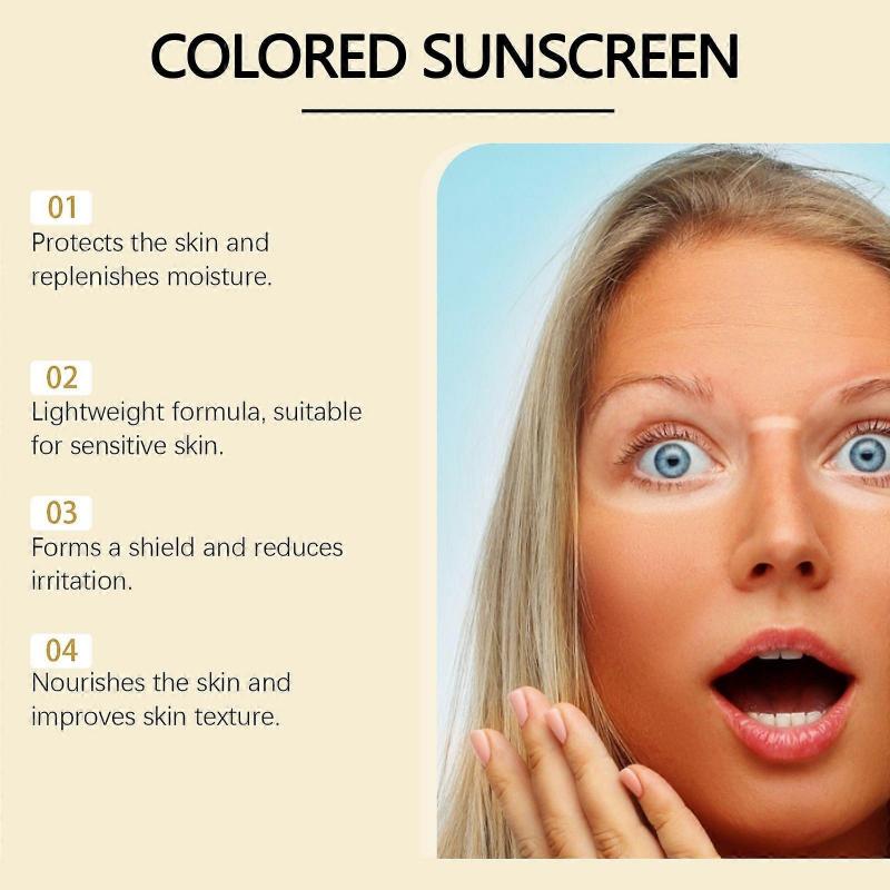 Sunscreen for Face SPF 60, SPF 60 Face Moisturiser for Sensitive Skin, Daily Facial Suncream, Light & Breathable, Non Greasy, Natural Coverage