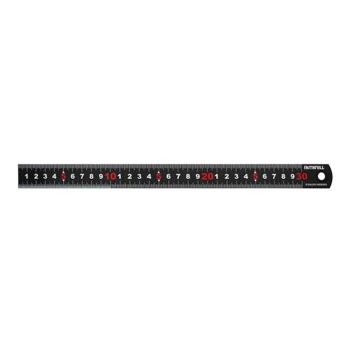 Faithfull Measuring Rules, Matt Black Stainless Steel