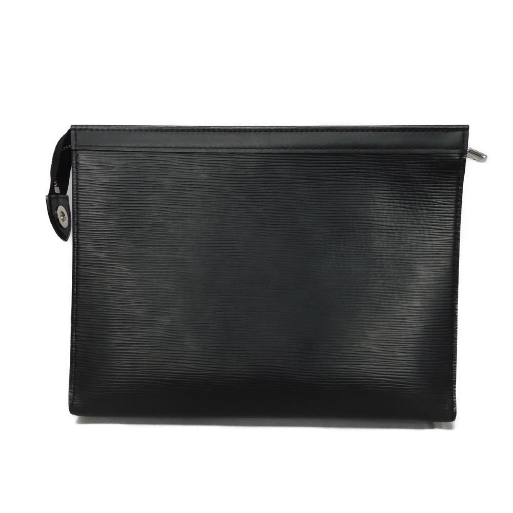 Used 12564 Voyage MM Pochette M81326 7931 LV logo black business bag with RFID IC chip epi noir men's from Japan