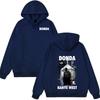 Rapper Kanye West Donda Stampa Double Sided Felpa con Cappuccio Uomo Donna Top Hip Hop Moda Musica Pop Abbigliamento Felpe Oversize Vintage da Uomo