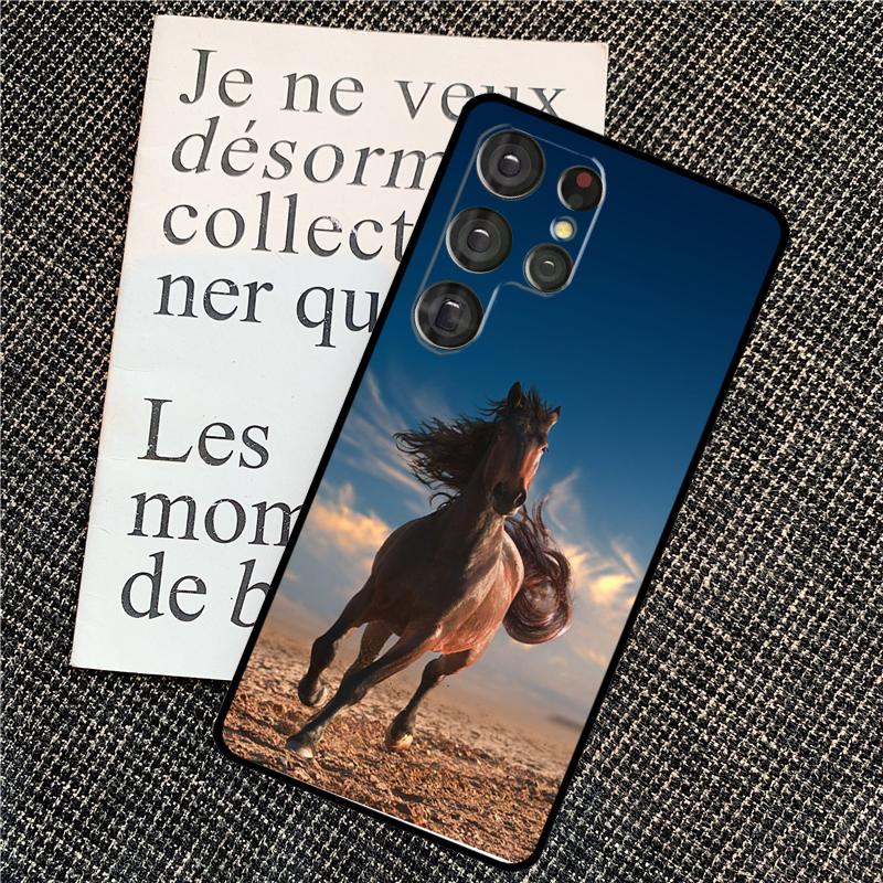 Running Horses Animal Case For Samsung Galaxy S25 Ultra S21 S22 S23 S24 Ultra S9 S10 S20 Plus S25 FE Back Cover