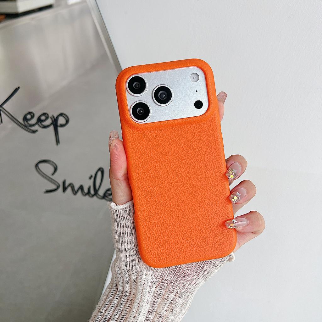 Premium-looking Phone Case for IPhone 17, Solid Color Leather Texture, Apple 16 Phone Case, 13/12 Soft Case