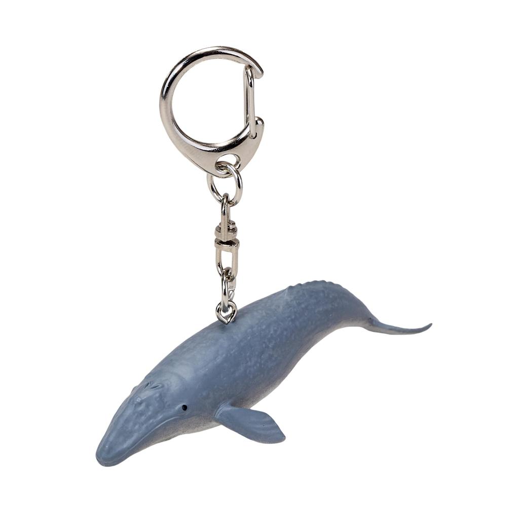 Mojo Animal Figure Gray 387606 Keychain, Whale,
