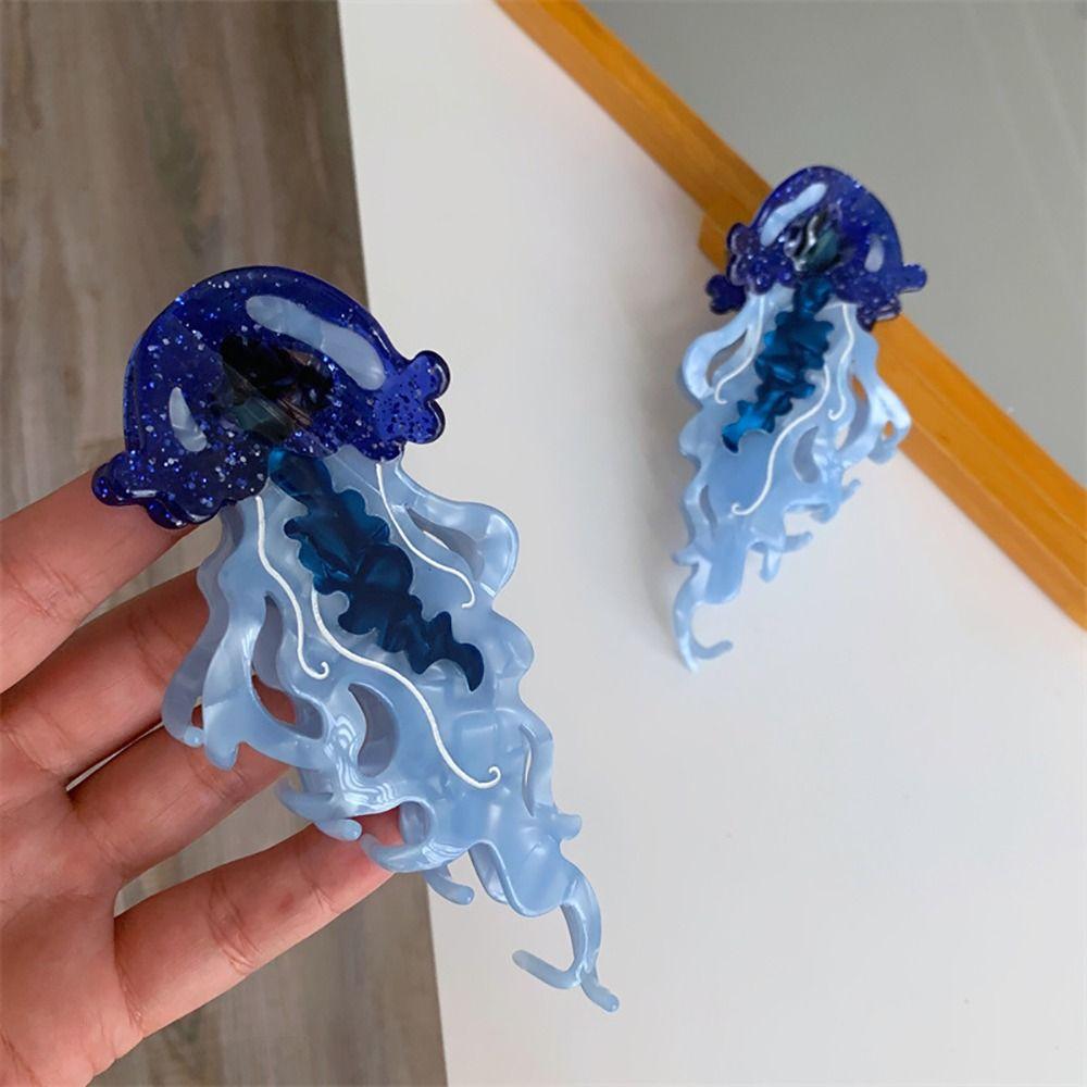 1Pcs Marine Life Hair Claw Shark Hair Accessories Durable Jellyfish Hair Clip  Women Girls