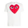 Camiseta Como des Garçons Play con Logo de Corazón Grande