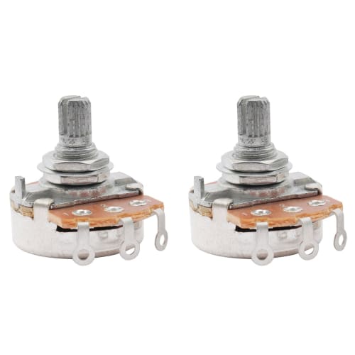 Musiclily Basic Potentiometer 250K B-Curve, Metric Size, for Electric Guitar/Bass (Set of 2)