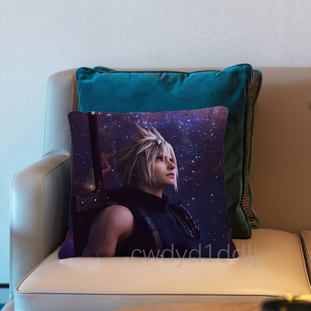 FFinal Fantasy VII Cloud Cushion Cover Pillow Cover Decor Pillowcase Printed Cushion Case For Couch