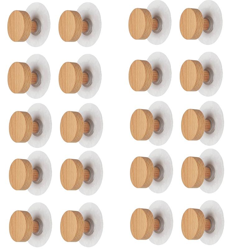 2/4/8/10/20pcs Self-adhesive Wooden Hook Home Accessories Bathroom Wall Hook Bedroom Coat Storage Rack Towel Key Decoration Hook Hanger