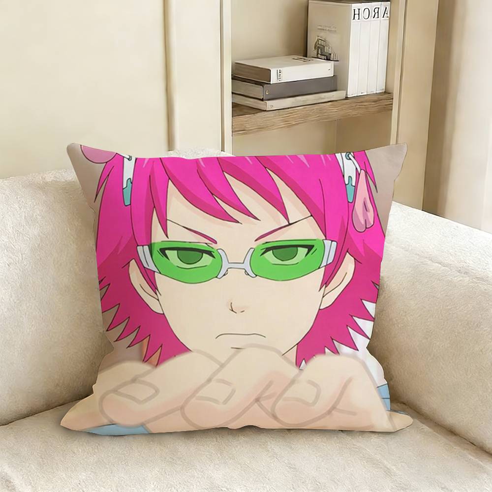 K-Kusuo S-Saiki The Disastrous Life Of S-Saiki K Various Sizes Square Pillow Case For Car Home Bedchamber Decor
