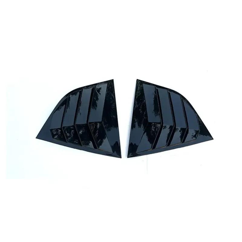 For Skoda Octavia MK3 2013- Car Rear Window Louver Shutter Cover Side Vent Blinds Trim Sticker ABS Exterior Accessories