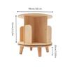 Rotating Bookshelf with Legs, Small, Stackable, 360-Degree Rotating Display, Upright Rounded Corner Bookshelf