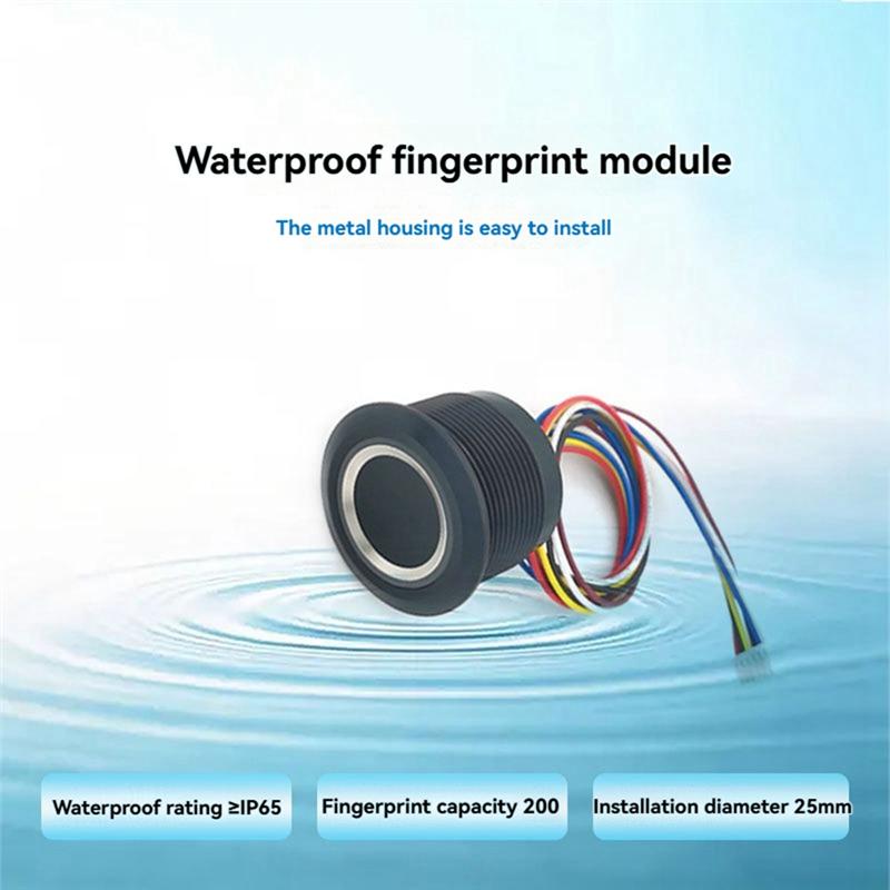 2025 Trend R503 RGB Ring Indicator Fingerprint Module Capacitive Fingerprint Module Sensor Scanner IP65 Waterproof