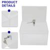 Acrylic Donation Box With Lock Donation Box Portable Donation Box As Shown Clear Ballot Box Reliable Locking System