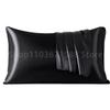 1pc Satin Pillowcase Breathable Soft Envelope Closure Satin Pillow Cases Solid Color Bedding Accessories Smooth Pillow Covers