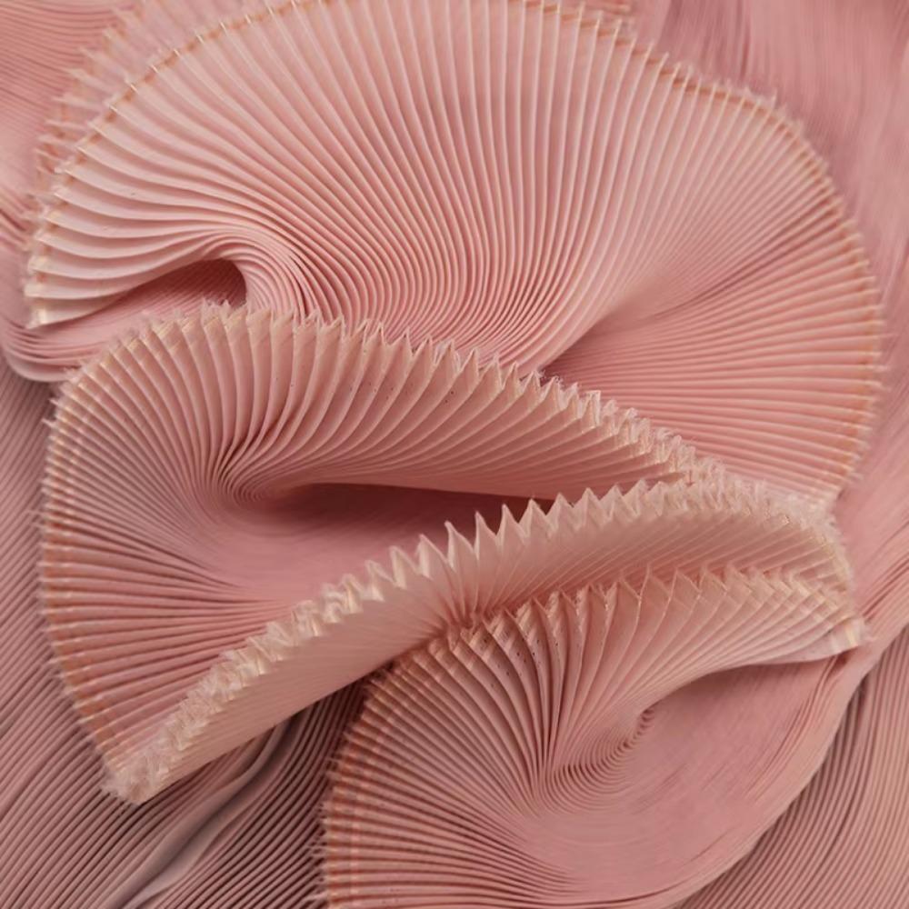 Small Wrinkle Pleated Organza Fabric 142cm Wide DIY Stiff Material  Stage Decoration