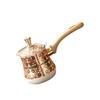 Steel Turkish Coffee Pot With Heat Resistant Wooden Handle For Brewing Coffee And Heating Milk Chocolate Butter Soup
