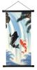 Kawasumi Washi Paper Yuzen Washi Tapestry Climbing a 56 X In a Gift Box All-Over (Carp Waterfall, Mini, Approx. 29cm)