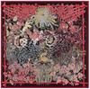 130CM Silk Scarf Women Large Shawls Flower Basket Print Stoles Square Bandana Horse Kerchief Scarf Female Foulards