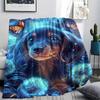 Dog Print Flannel Blanket, High quality Comfortable for All Seasons, Home Decor, Warmth and Comfort, Perfect for Christmas Gifts